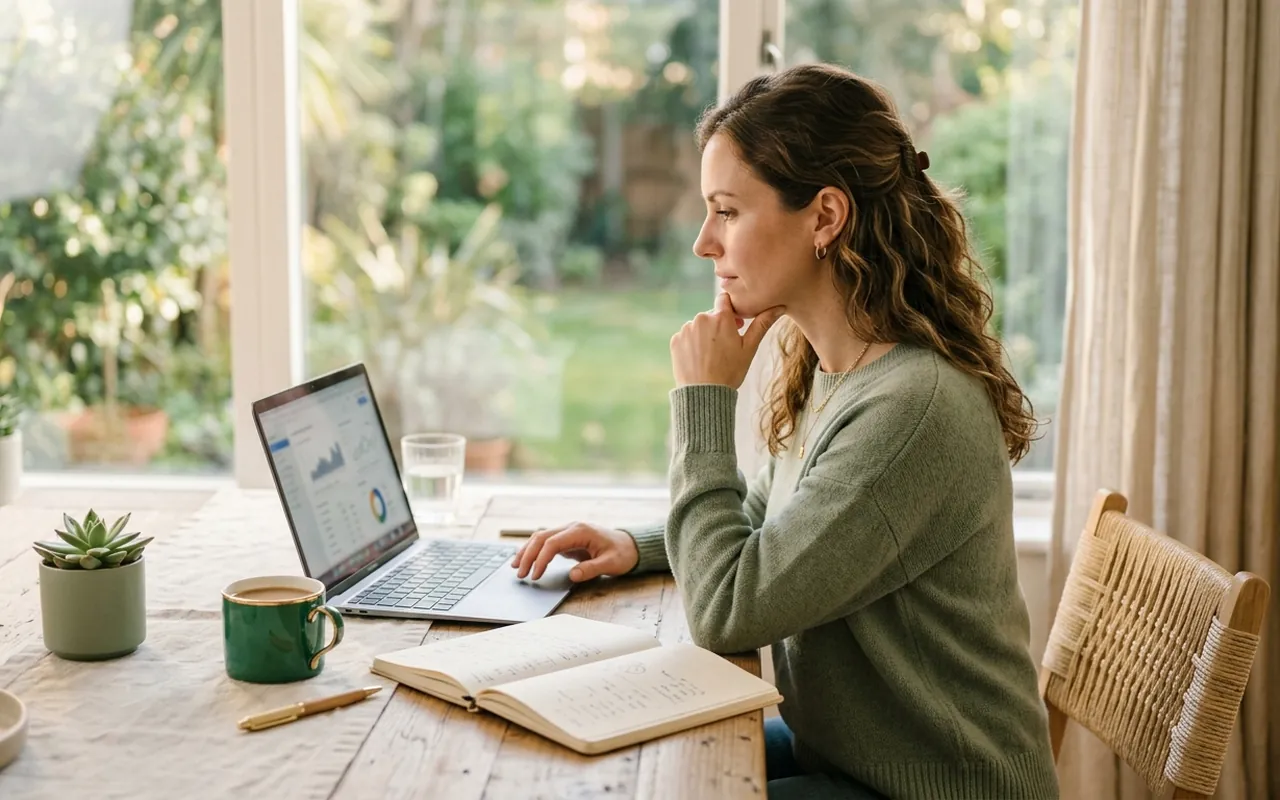 Person comparing personal loan options on a laptop